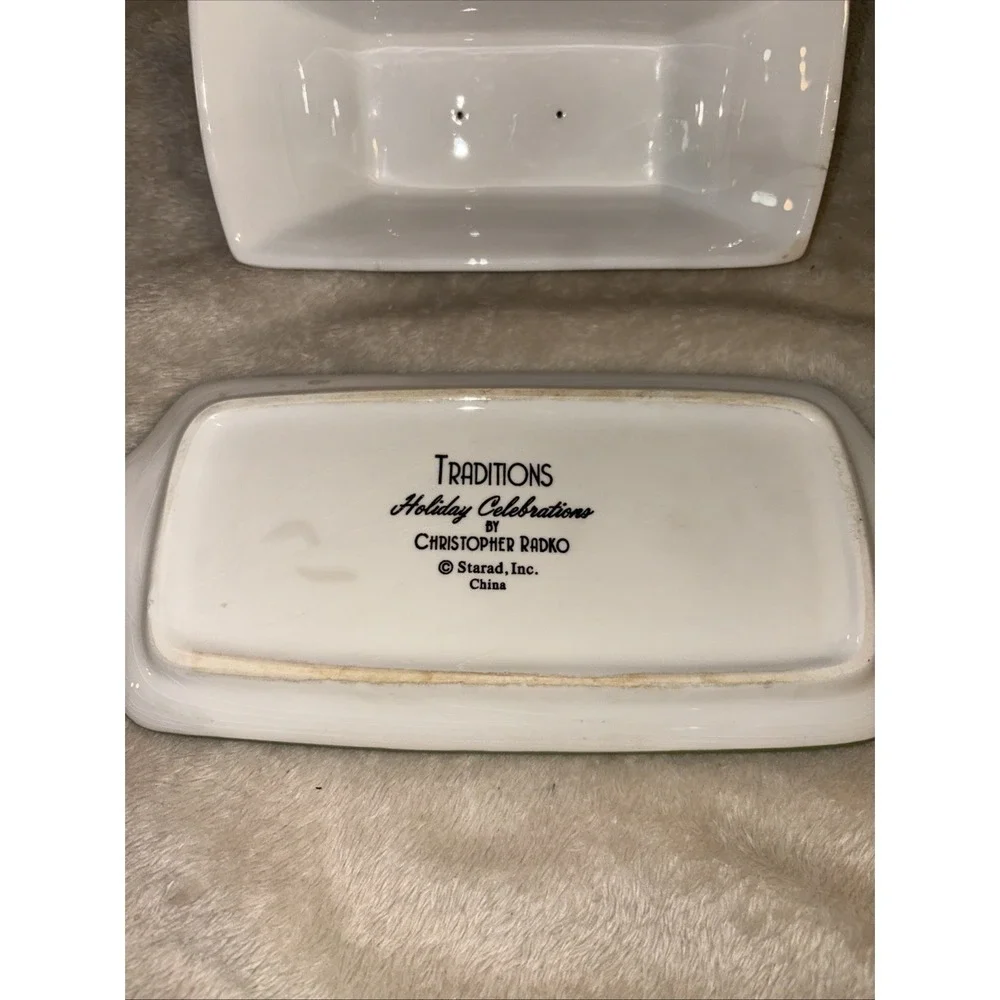 Traditions Holiday Celebrations by Christopher Radko Butter Dish, S&P Shakers